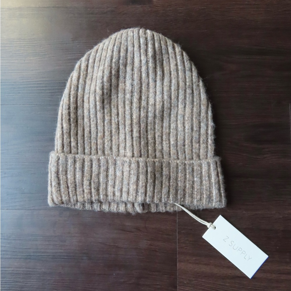 Z Supply Taupe Ribbed Beanie